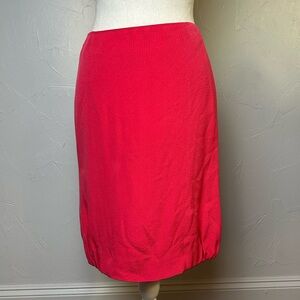 Escada 100% Silk Grenadine Fitted Knee Length Pencil Skirt